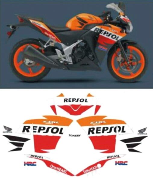 HONDA 2012 CBR250R REPSOL LIVERY FAIRING GRAPHIC DECALS KIT Motorcycle & Scooter Accessories
