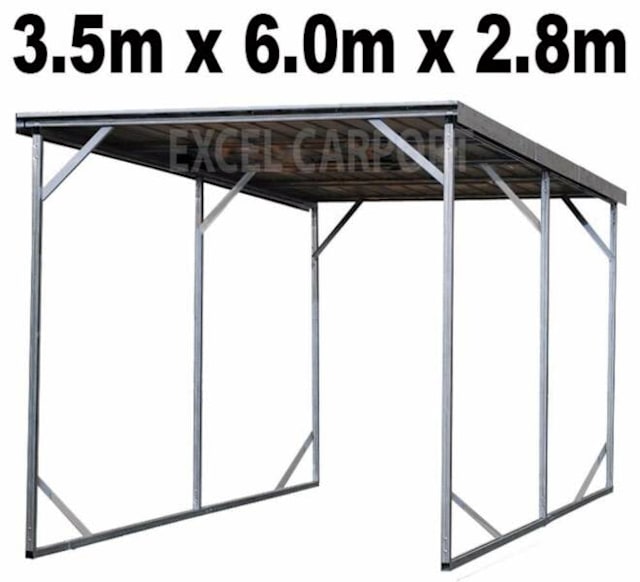 Vehicle Shelter 3.5m x 6m x 2.8m Steel Carport Sheds & Storage in