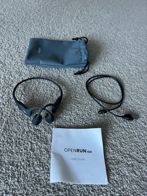 Shokz OpenRun Wireless Open-Ear Headphones (Grey) - JB Hi-Fi