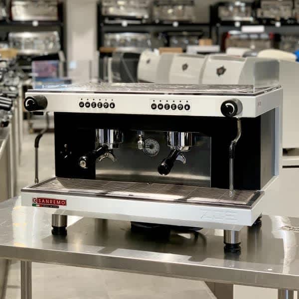 Second Hand 2 Group Sanremo Zoe Black & White Commercial Coffee Machin