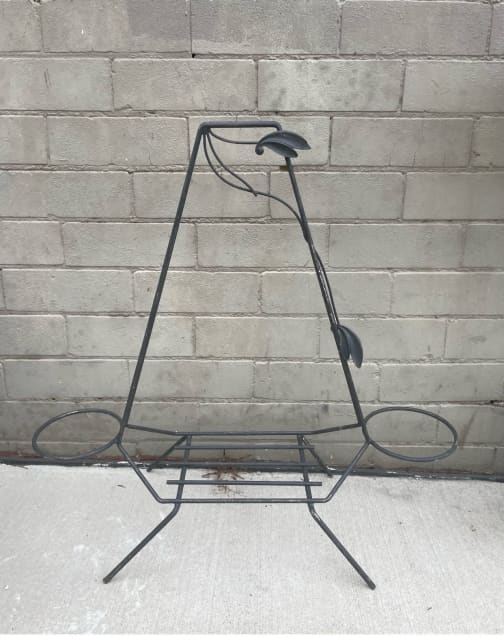 Vintage 66x64cm Wrought Iron 2 3 pot Planter Indoor outdoor AE160