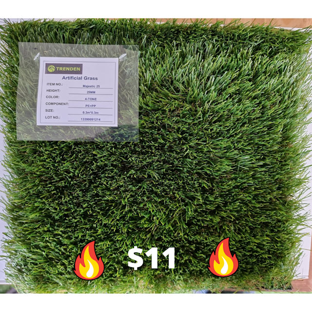 MAJESTIC 25mm Artificial Fake Grass turf 1,2 & 4m width Other Garden