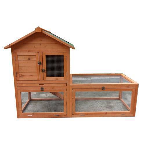 Large Double Story Rabbit Hutch guinea pig Cage with RUN P033 Pet