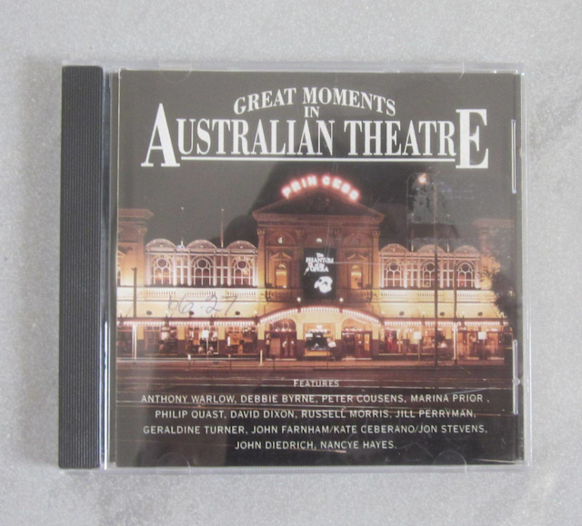 CD GREAT MOMENTS IN AUSTRALIAN THEATRE 16 Tracks / Like New CDs
