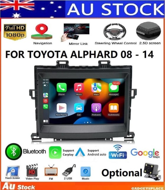For Toyota Alphard 2008 2014 Android 13 Car Stereo Radio GPS Wifi