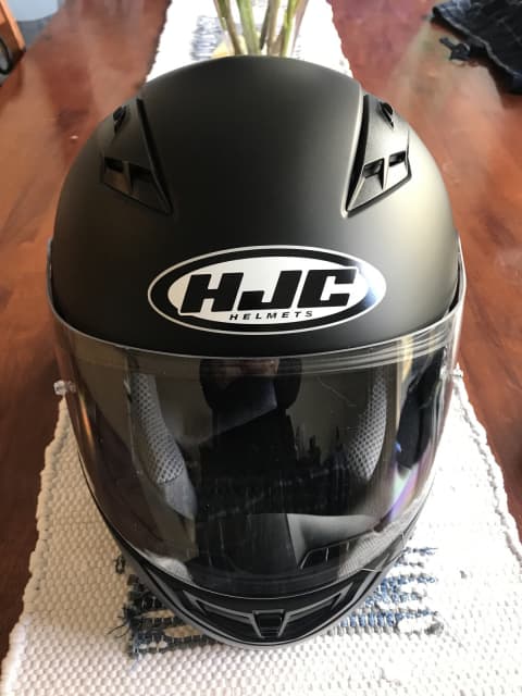 dropped my motorcycle helmet