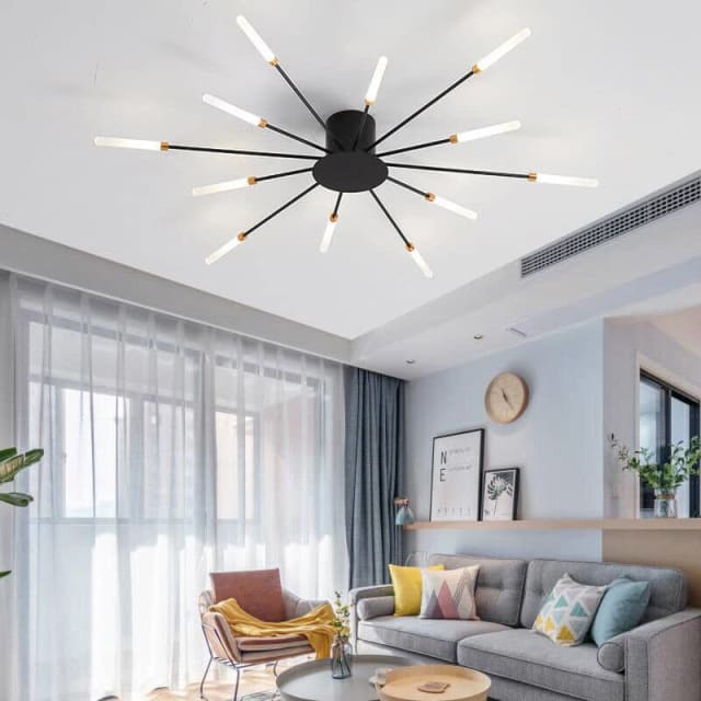 LED Ceiling Lights Bedroom Chandelier Lighting Black Lamp Kitchen