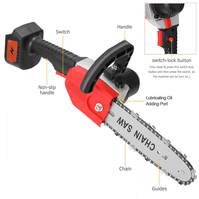 8'' Cordless Brushless Wood Cutting Pruning Saw Chainsaw For Makita 18 Power Tools Gumtree