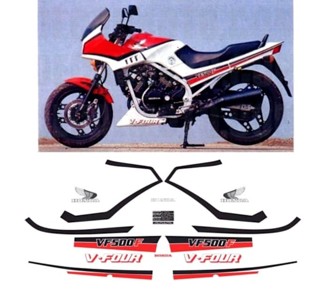 HONDA VF500F VFOUR 1984 FAIRING PLASTIC GRAPHIC DECALS KIT
