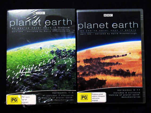 Planet Earth DVDs - Part 1 (New) & 2 - David Attenborough/BBC (4 Discs ...