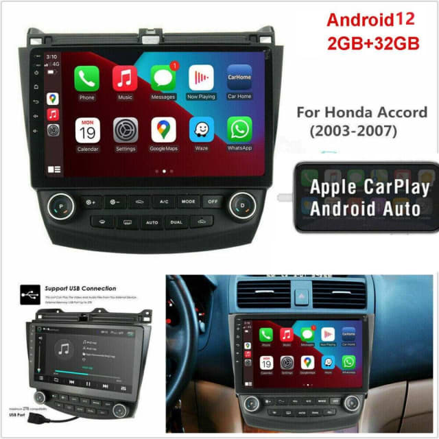 Honda Accord euro 03 07 CarPlay Android Auto 10 inch screen Car Rad