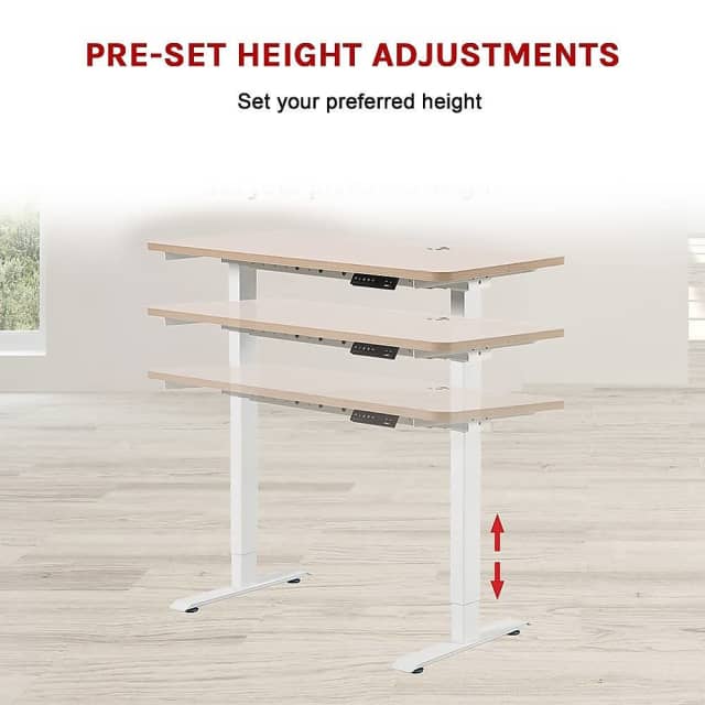 Palermo Standing Desk Sit Stand Height Adjustable Motorised 120cm