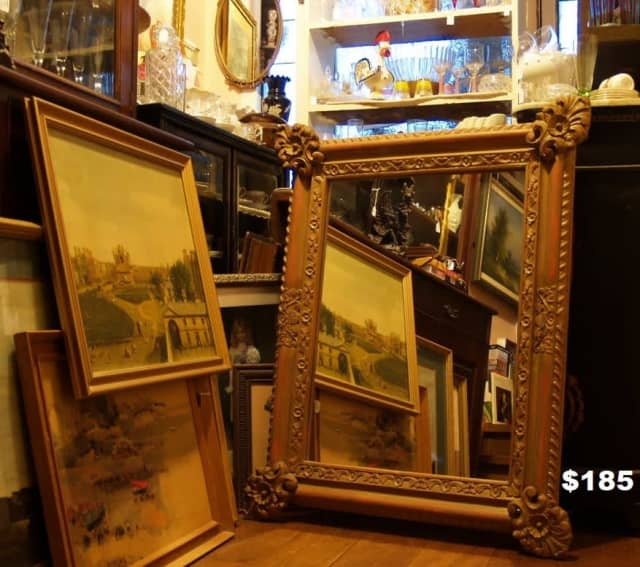 Carved timber framed mirror, other mirrors, antiques Mirrors in