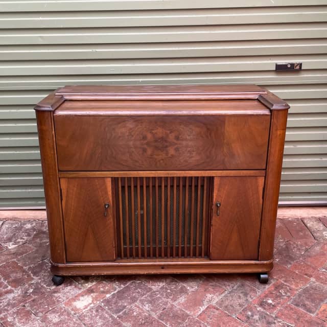 Vintage Philips Radiogram Turntable Record Player 50s