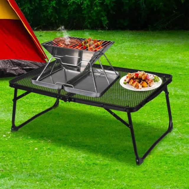 Levede Grill Table BBQ Camping Tables Outdoor Foldable Aluminium Porta