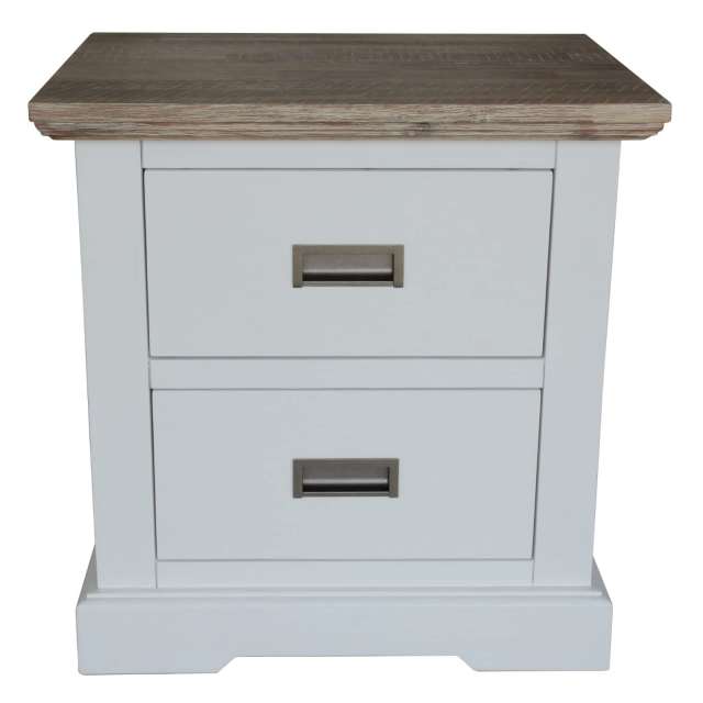 Bedside Tables 2 Drawers Storage End Nightstand Table Whi