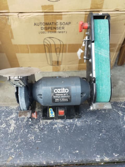 Ozito bench grinder online and belt sander