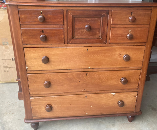 Chest of drawers , Victorian cedar very early C1850 BAROSSA SA