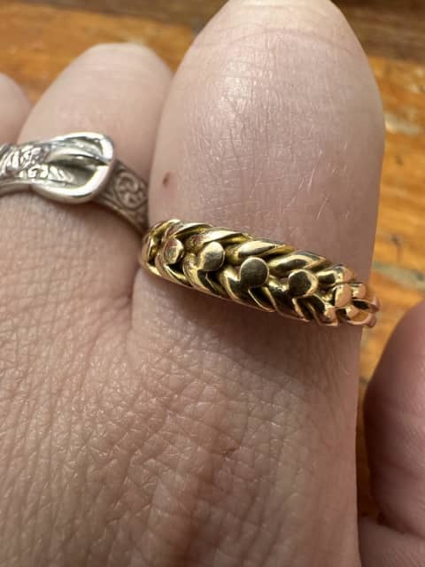 18Kt Yellow Gold Gypsy Keeper Ring Unisex Jewellery Gumtree