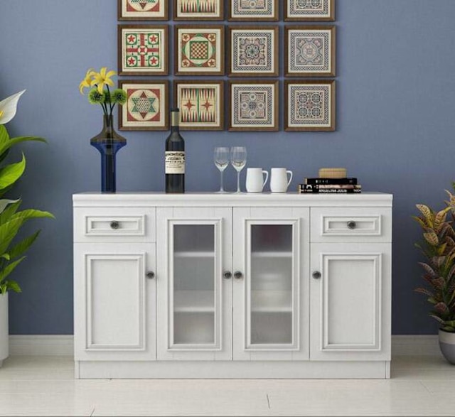 140CM French Provincial Buffet Sideboard Matte White Buffets