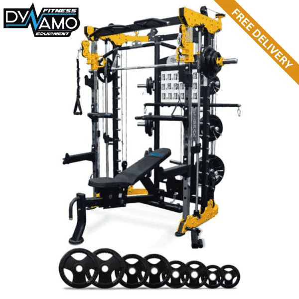 Reeplex Functional Trainer with Bench & 100kg Weights Package Gym