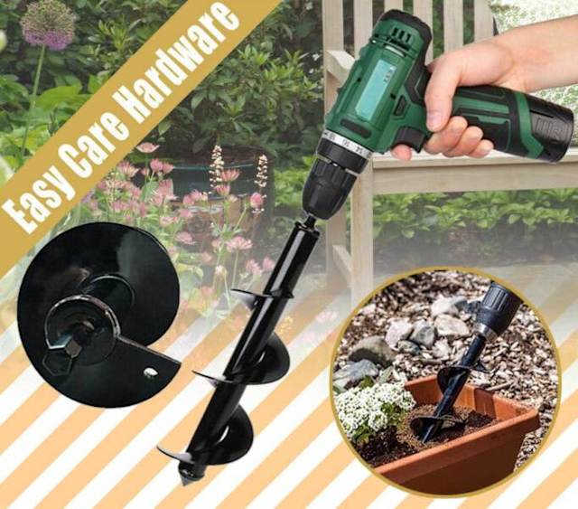Power Garden Auger Earth Spiral Drill Bit Post Hole Digger Planter
