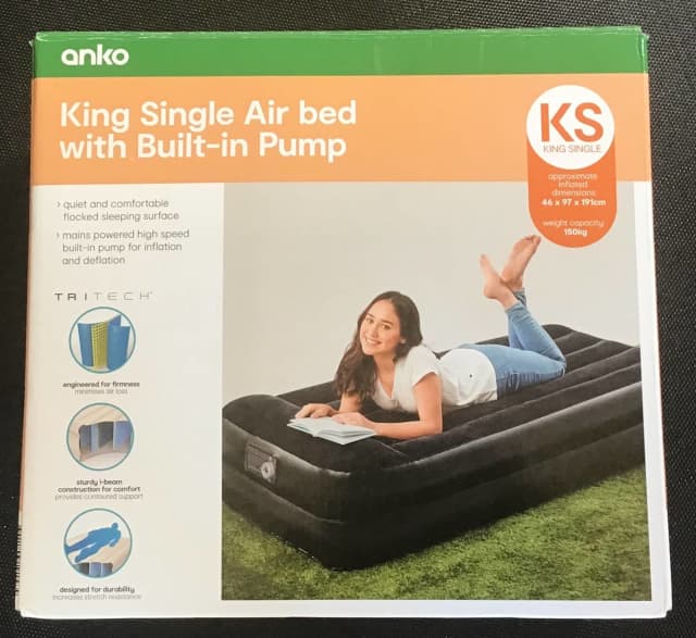 anko king single air bed