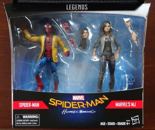 Marvel Legends Spider-man Homecoming Spider-man And Mj 2 Pack, As New 