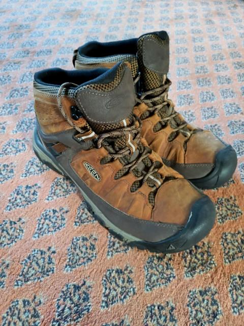 hiking boots near by