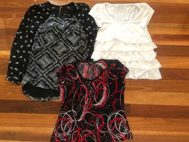 STUNNING LADIES TOPS – SIZE 8 – 3 ITEMS - PIPER, ROCKER GIRL, SHANNON ...