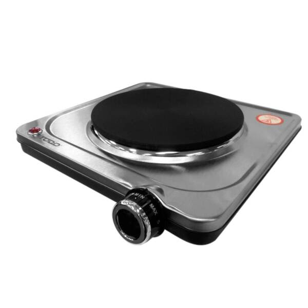 1500W Portable Hotplate Electric Cooktop Single Stainless Steel