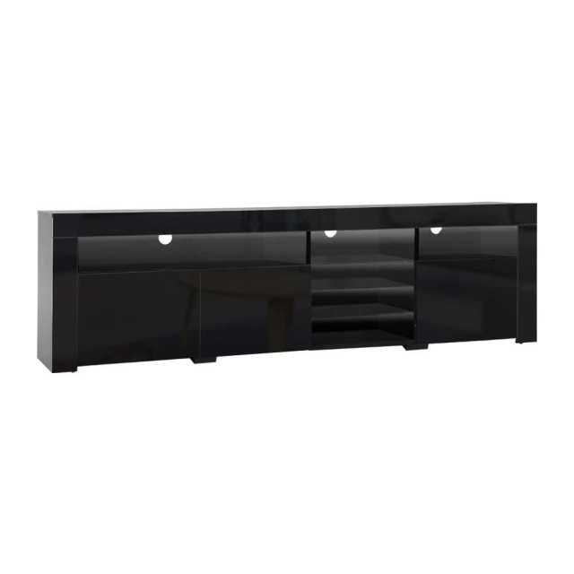 Entertainment Unit TV LED 180cm Black Bobi Entertainment & TV Units in Condon QLD