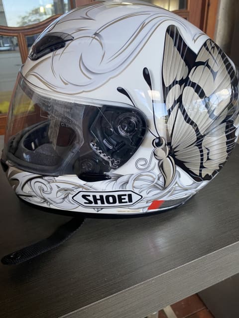 shoei pink butterfly helmet