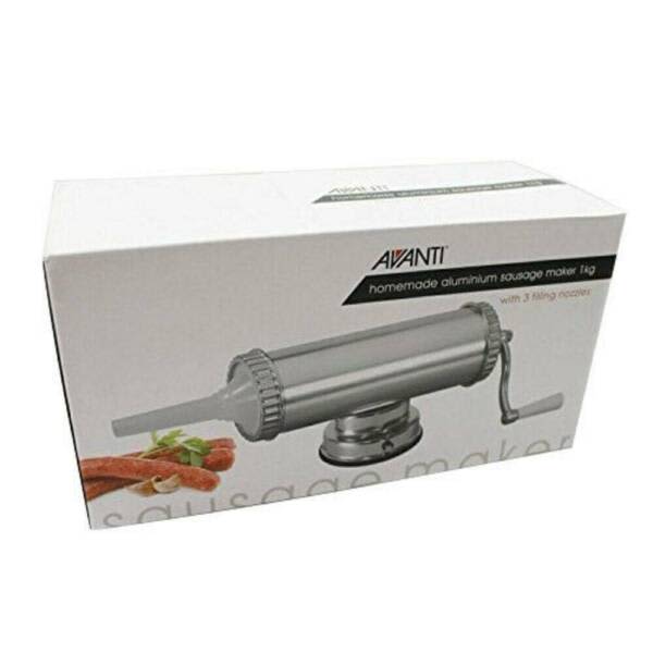 Avanti Sausage Maker/Stuffer/Machine 1Kg w/ 3 Nozzles Stainless Steel