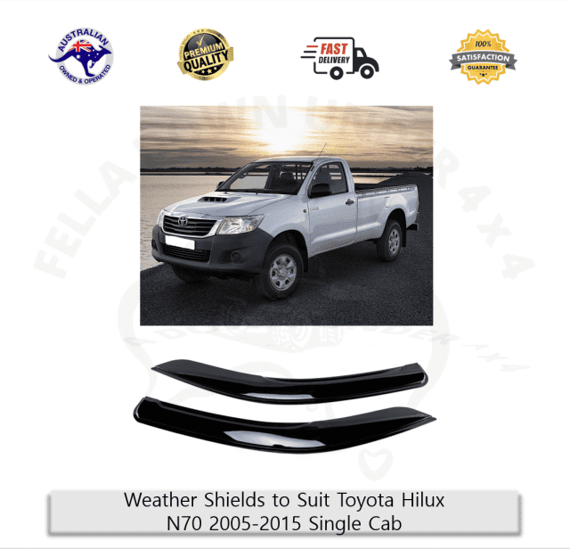 Weather Shields Window Sun Visors Toyota Hilux N70 05-15 Single Cab ...