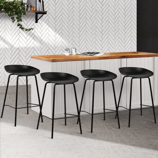 Set of 4 Metal Bar Stools Black Stools & Bar stools in West Perth WA