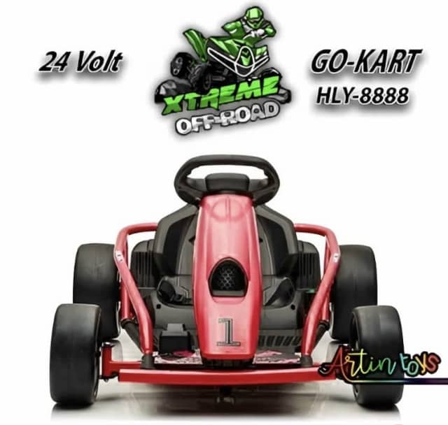 24 v Electric Powered Drift GoKart red , Electric GoKart for kids