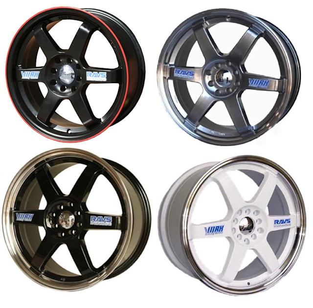 Classic 17 Inch Wheels With Machined Lip 5 Stud Mixed Colours Wheels