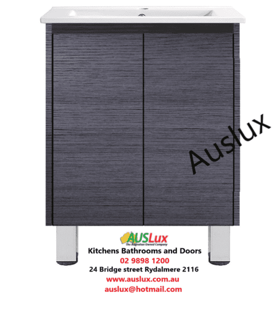 Auslux Brand New modern Dark oak 600 veneer vanity with legs DM600