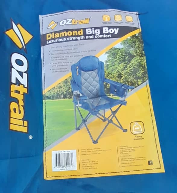 Oztrail big boy diamond sales chair