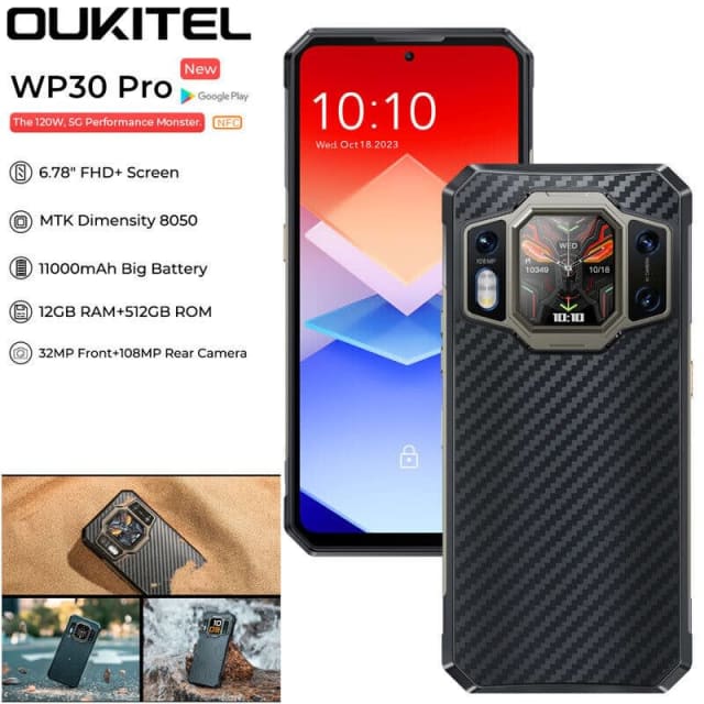 OUKITEL WP30 Pro 5G Rugged Smartphone Unlocked - Brazil