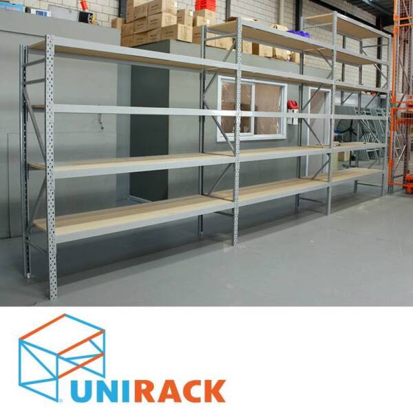 New 2.5m x 3m x .6m Longspan Shelving Steel Storage Racking