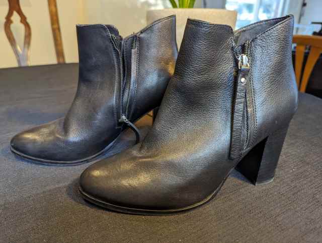 Jo Mercer Ankle Boots Black Leather with Zip | Women's Shoes | Gumtree ...