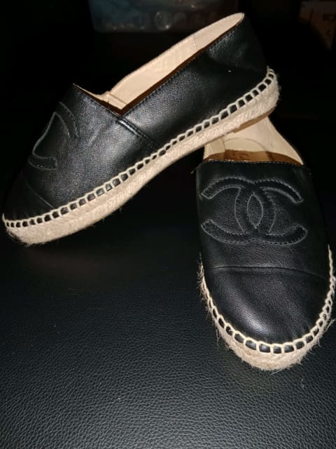 Chanel Chanel Black Leather CC Espadrille Flats | Women's Shoes | Gumtree  Australia Brimbank Area - Cairnlea | 1309512317