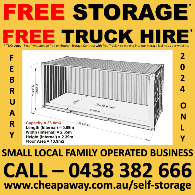 FREE STORAGE* FREE TRUCK* SECURE PARKING CARAVANS BOATS MOTORHOMES