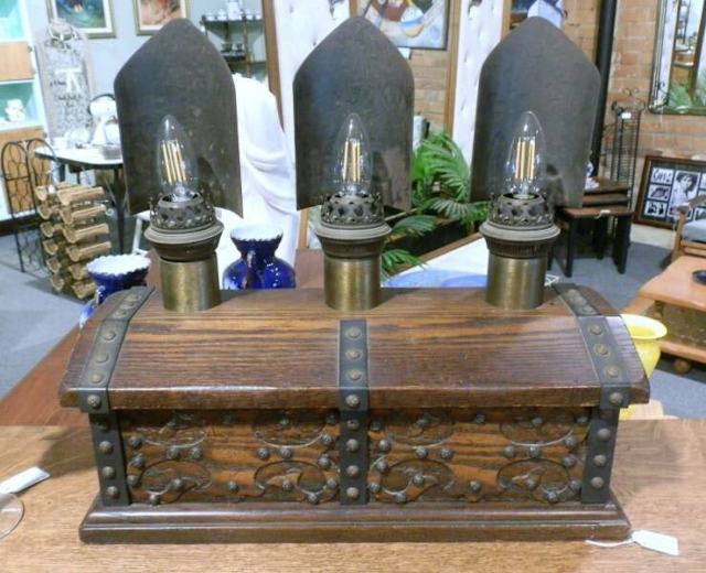 Knob Creek Oak Cathedral Electic Lamp Flour Mill Emporium York