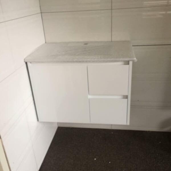 Wall Hung Vanity,Basin,Bathroom/2 pac glossy white/Stone basin Building Materials in Clayton