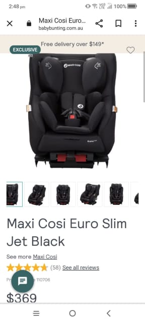 Maxi cosi euro hot sale slim jet black