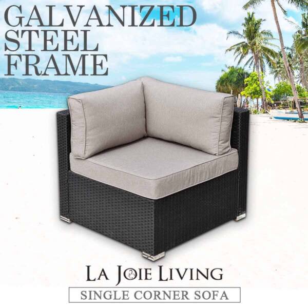 Outdoor Living Single Corner Modular Sofa Rattan Furniture Sofas