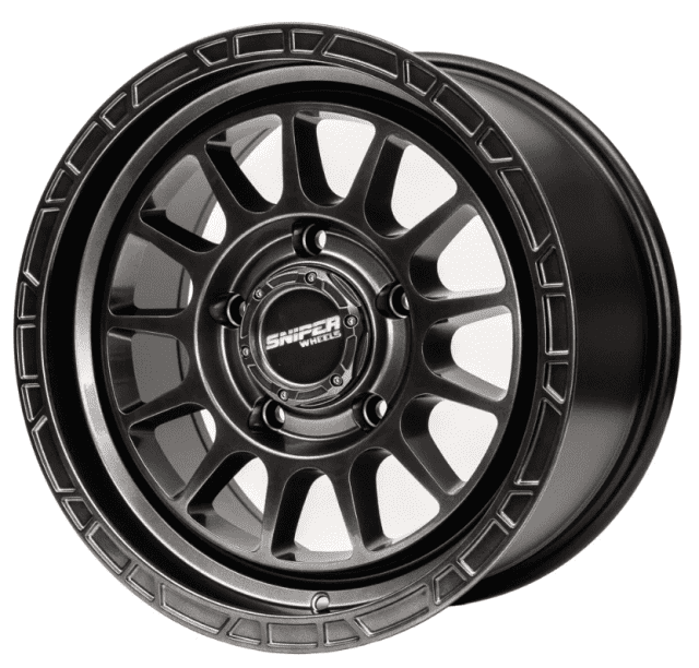 17 Inch Sniper Ballistic Hyper Black Wheel Ranger Triton Colorado MUX ...